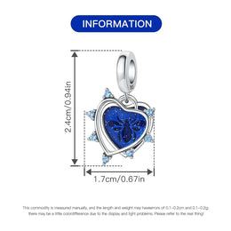 Original Charms Beads 925 Sterling Silver Zircon LOVE Winged Protect Heart Pendant For DIY Necklace Bracelet Fine Jewellery Gift