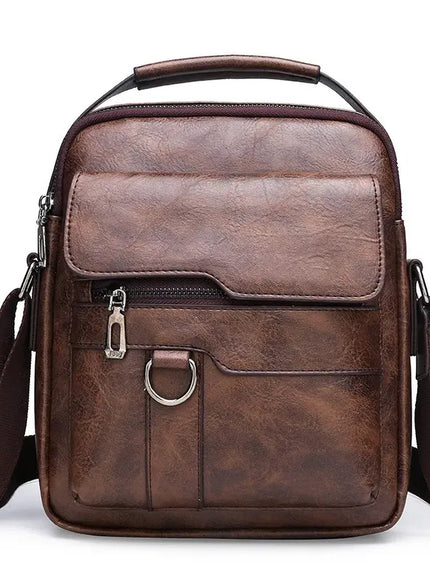 Men's Vertical Crossbody – PU Leather Shoulder