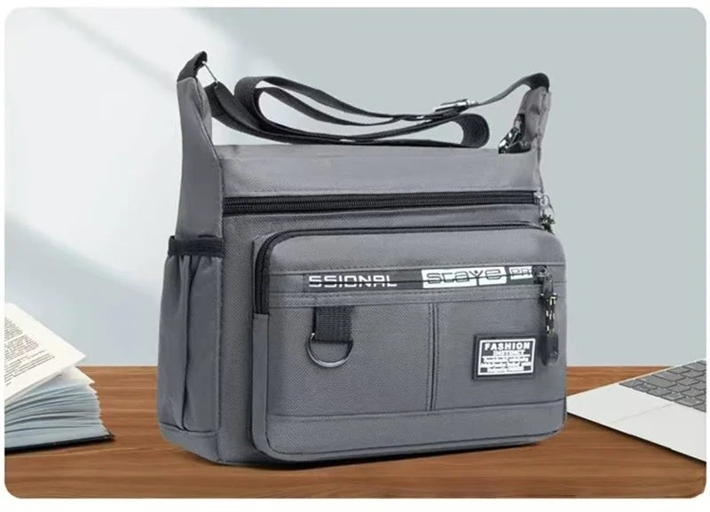 New Mens Crossbody Bag Single Shoulder Bags Big Capacity Multi-Pockets Storage Bag Fashion Handbag Business Crossbody Bags