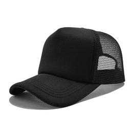 Customized Printed Logo Sponge Mesh Cap Solid Color Baseball Hat Sunshade And Sun Protection Travel Caps Truck Cap Duckbill Hats
