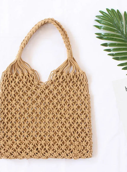 Hot Selling Hollow Shoulder Handmade Solid Handbag