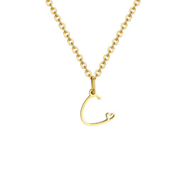 Dainty Heart Initial Necklace for Women, Gold Plated A-Z Letter Pendant, Waterproof Stainless Steel Monogram Jewelry, Personaliz