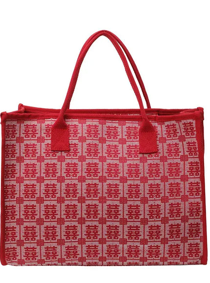 Red Bridal Tote – Wedding Work Purse