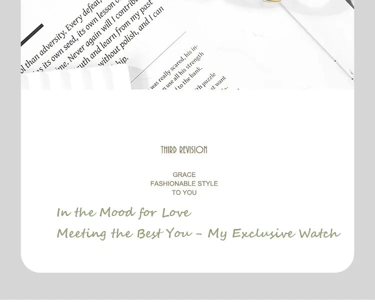 KissICON Elegant Women Quartz Watch Waterproof Stainless Oval Case