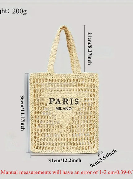 Women's Woven Tote – Shoulder Daily Commuting