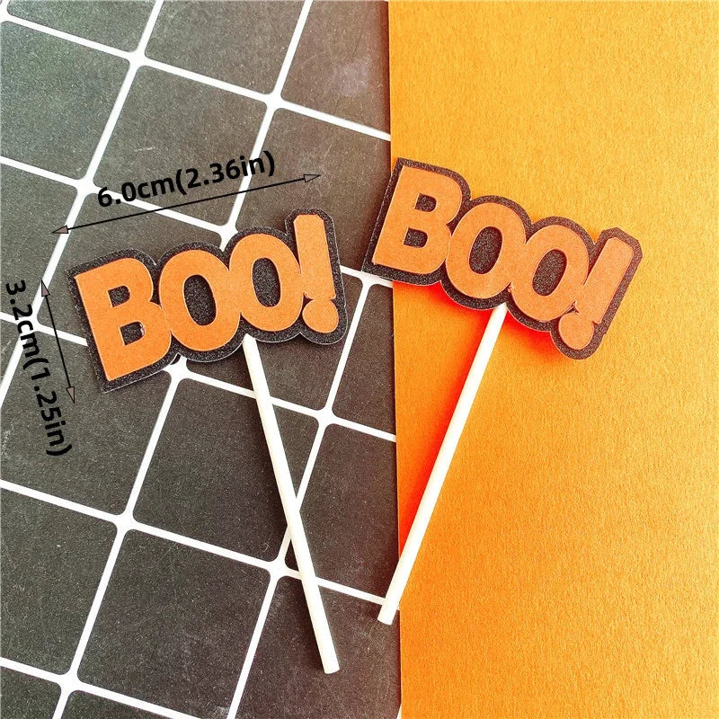 2025 Halloween Cake Decorations Pumpkin Ghost Black Castle Haunted Houses Cake Toppers for Happy Halloween Party Supplies