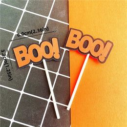 2025 Halloween Cake Decorations Pumpkin Ghost Black Castle Haunted Houses Cake Toppers for Happy Halloween Party Supplies