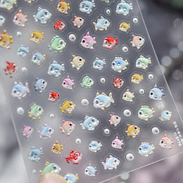Cute Halloween 5D Nail Art Sticker Ghosts Spooky Spider Webs Evil Pumpkin Faces Festive Balloons Floral Stars Fun Scary Decals