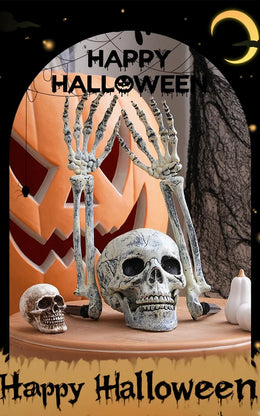 Halloween Decorations Scary Props Realistic Skeleton Skull & Hands Halloween Home Decor Yard Prank Festivals Party Supplies