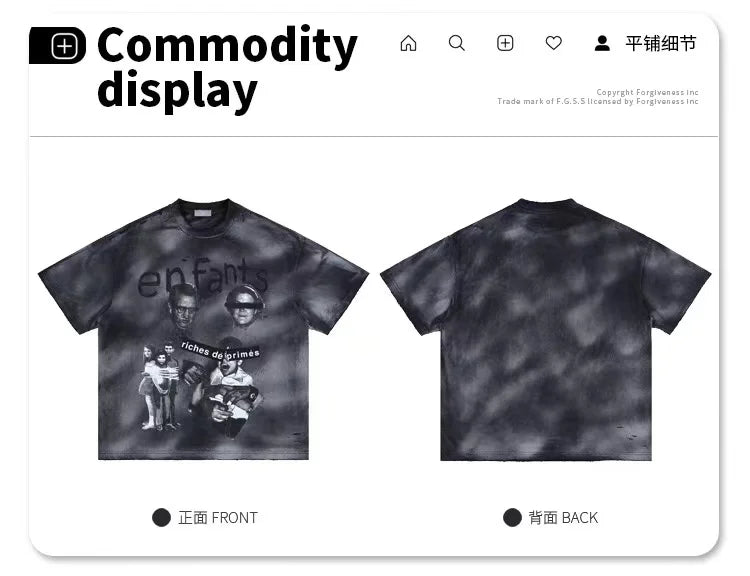Summer Cotton Men T Shirts Women Unisex Streetwear Tee Vintage Casual Bundled Printed Tshirts