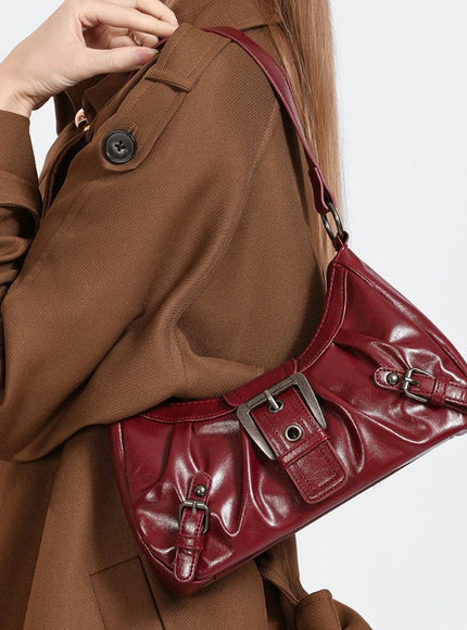 Y2K Retro Pleated Hobo Shoulder Bag for Women Hot Selling Maillard Style Underarm Bag Clutch Handbags for Travel Work Shopping