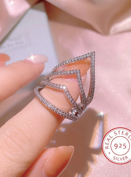 KissIcon Luxury 925 Silver Eternity Ring Anniversary Gift