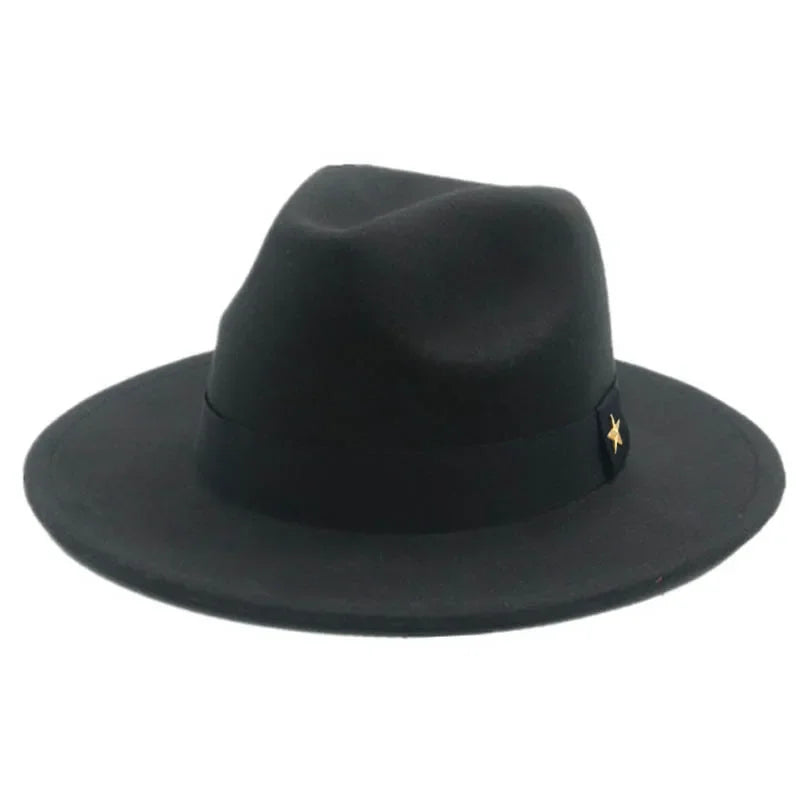 Fedora Hat Women Winter Hats for Women Ribbon Band Men's Hat Wide Brim Classic Beige Wedding Church Bowler New Cap Chapeau Femme