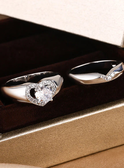 KissIcon S925 Silver Zircon Ring For Women Engagement Gift