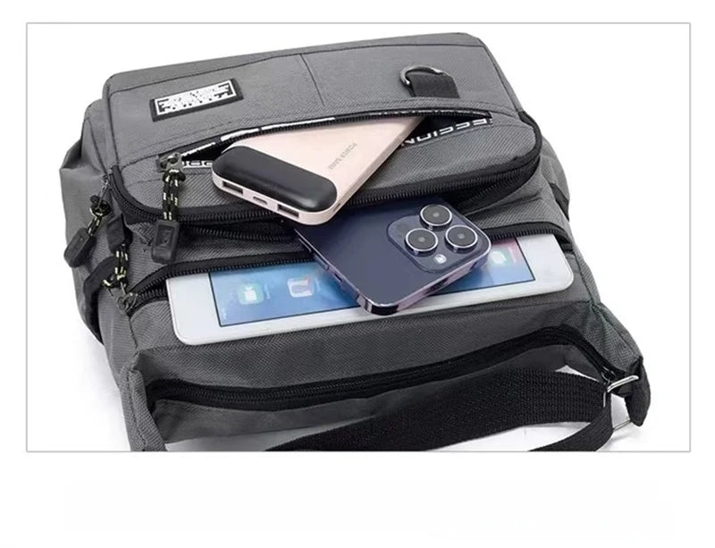 New Mens Crossbody Bag Single Shoulder Bags Big Capacity Multi-Pockets Storage Bag Fashion Handbag Business Crossbody Bags