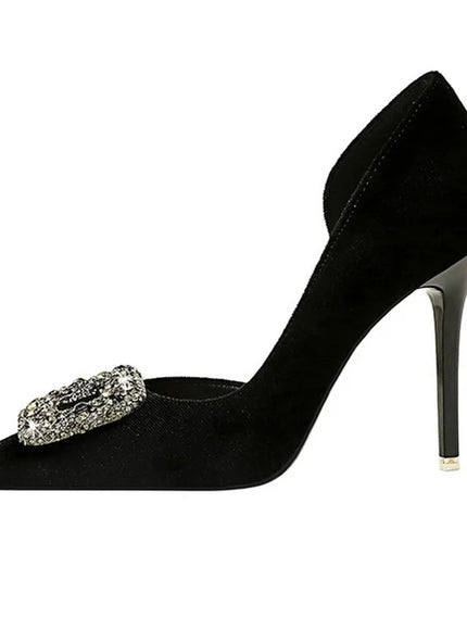 Women Super High Heels Velvet Pumps Shallow Mouth