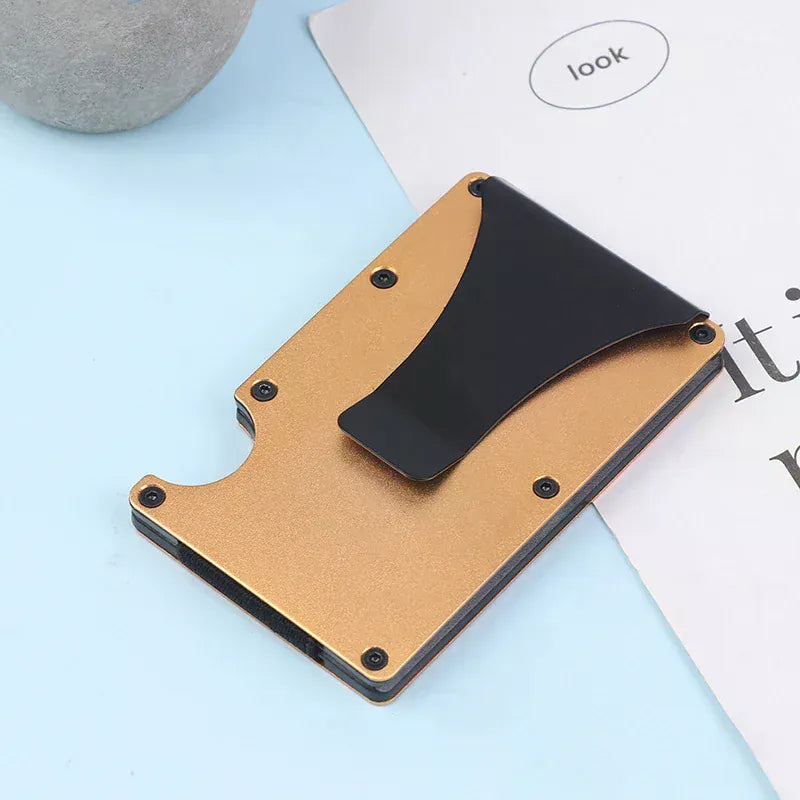 Minimalist Wallet For Men & Women - Slim RFID Wallet, Scratch Resistant, Credit Card Holder & Money Clip, Easily Removable Money