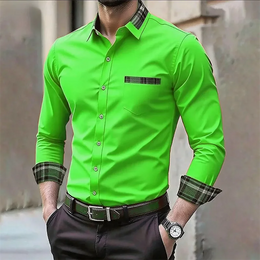 Men's iron-free long-sleeved lapel shirt, casual and comfortable long-sleeved shirt, spring and autumn inner shirt, plus size
