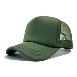 Customized Printed Logo Sponge Mesh Cap Solid Color Baseball Hat Sunshade And Sun Protection Travel Caps Truck Cap Duckbill Hats
