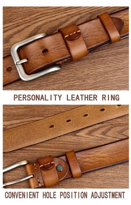 Mens belts Top Cowhide Full Match Casual Jeans Vintage Luxury High Quality Male Designer Genuine Leather Belt For Men