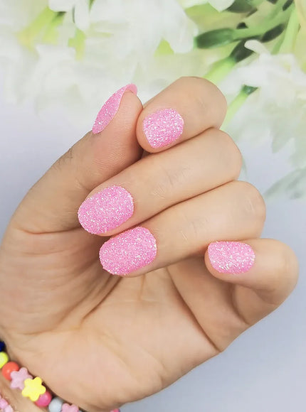 Kiss Icon Kids Press On Nails Preglue Glitter