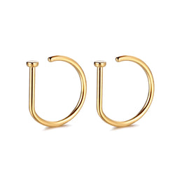 Fake Nose Ring Hoop Lip Labret Ring for Women Non Pierce Hoop Nose Ring  Septum Hoop  Ring Tragus Rook Ring Non Piercing Jewelry
