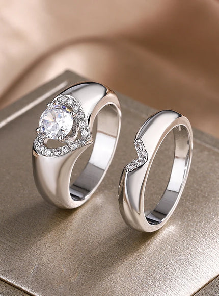KissIcon S925 Silver Zircon Ring For Women Engagement Gift