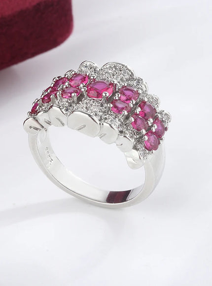 KissIcon Beautiful Pink Zircon 925 Ring - Elegant Jewelry