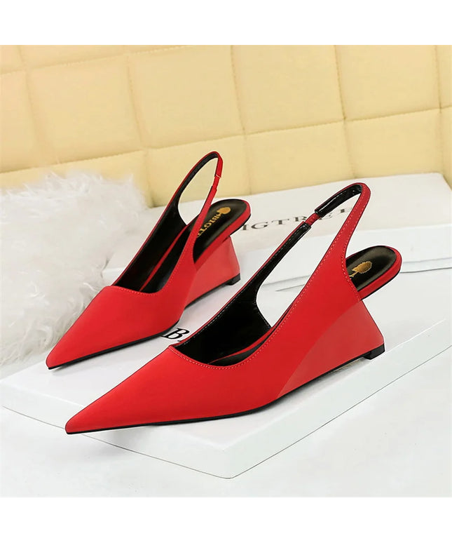 Fashion Simple Women Basic Shallow Mouth Pointed Toe