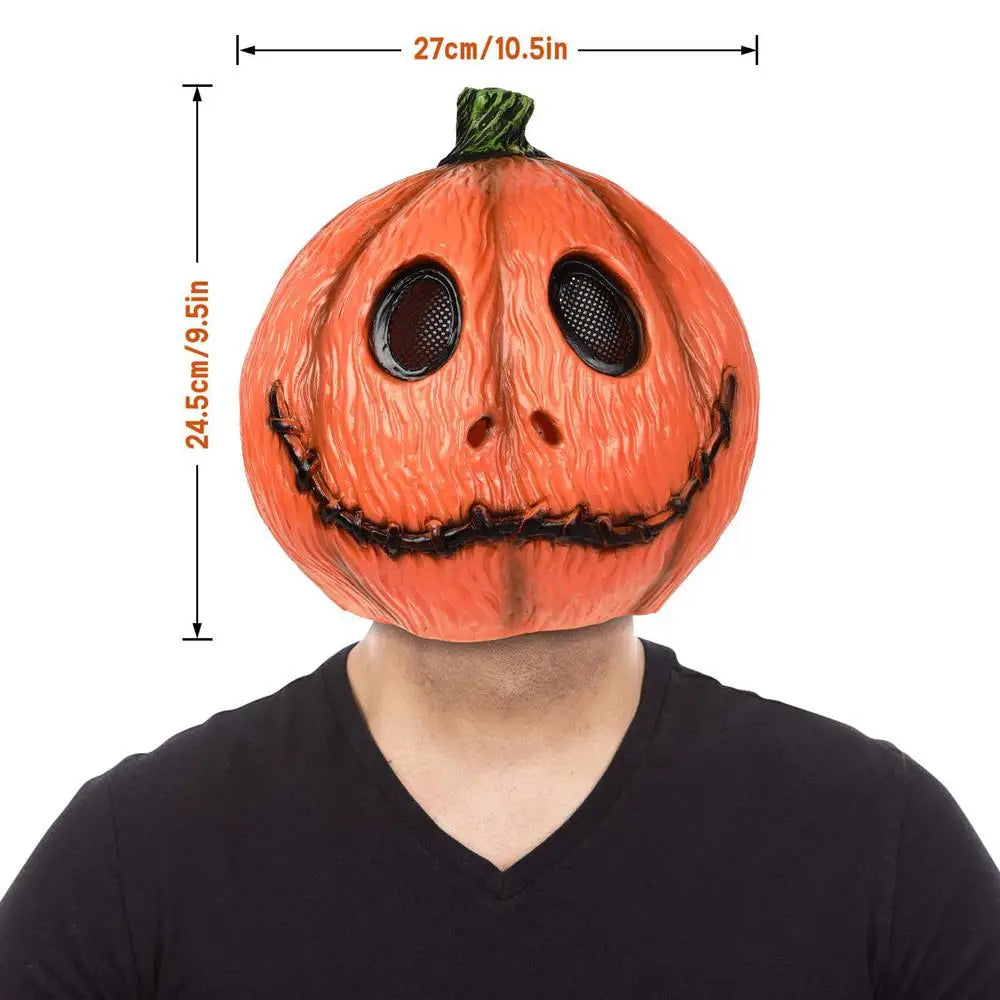 Creepy Party  Scary Halloween Costumes Pumpkin Head Cover Creepy Cosplay  Headdress For Party And Trick Prop  Adult Party Mask