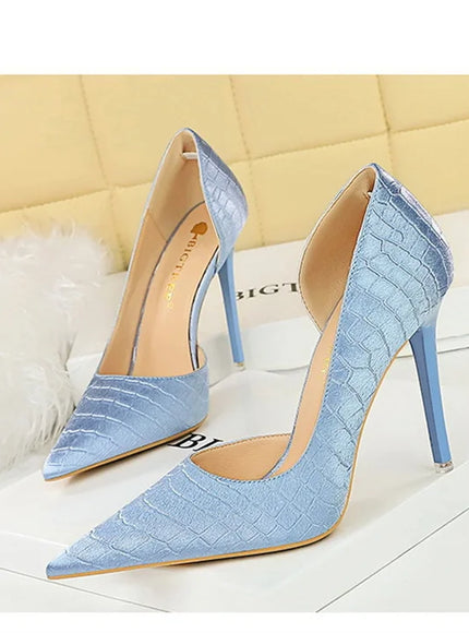Fashion Suede Black Women Simple Pumps Wine Glasses