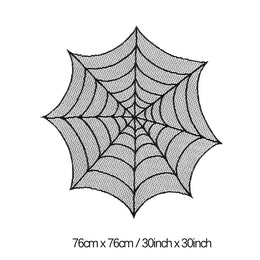 Halloween Table Runner Tablecloth Spider Web Halloween Black Fireplace Mantel Cover for Home Party Halloween Decoration