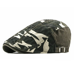 Men's Camouflage Flat Top Baseball Cap, Outdoor Sports Caps, Tactical Dad Hat, Casual Cadet, Trucker Hats