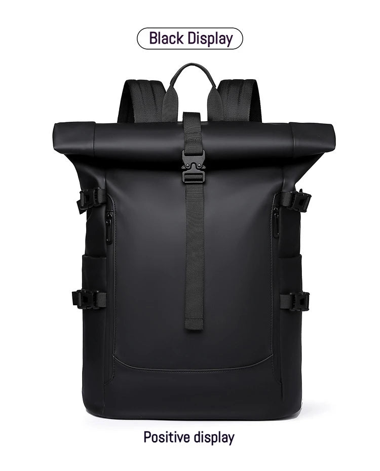 New Shoulder Bag Men's Senior Sense of Business Computer Outdoor Leisure Rolled Edge Travel Backpack Fashion Commuting