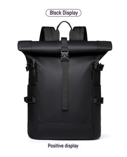 New Shoulder Bag Men's Senior Sense of Business Computer Outdoor Leisure Rolled Edge Travel Backpack Fashion Commuting