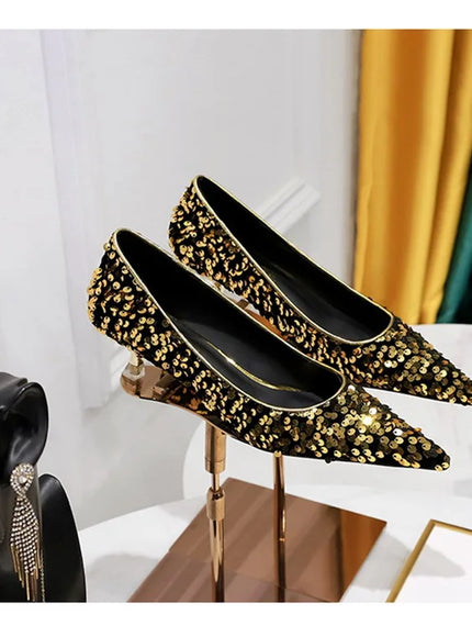 2024 Version Fashion Style Sequin Women's Shoes Shallow