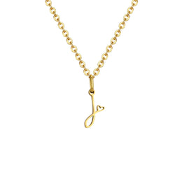 Dainty Heart Initial Necklace for Women, Gold Plated A-Z Letter Pendant, Waterproof Stainless Steel Monogram Jewelry, Personaliz