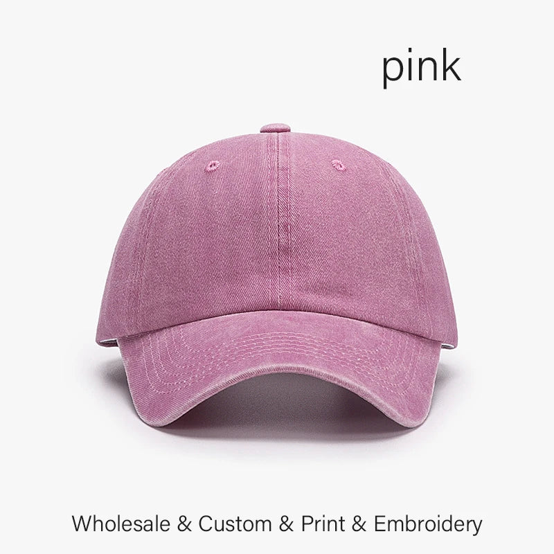 SLECKTON Custom Logo Retro Baseball Cap for Men and Women DIY Design Letter Embroidery Hat Customize Cap Graphic Print Wholesale