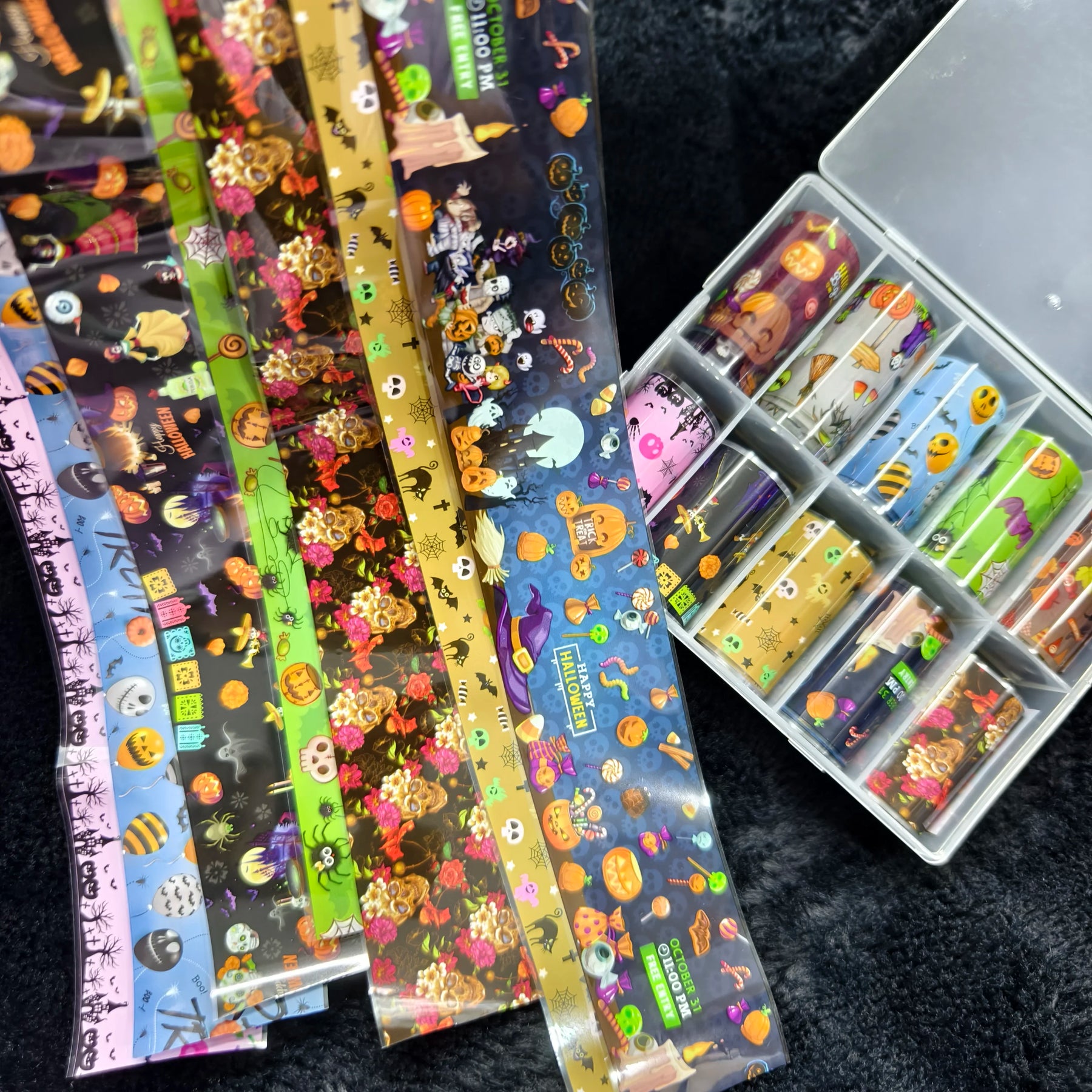 10Rolls Halloween  Christmas  Easter Nail Foils Transfer Paper  Nail Art Stickers   Decal  Nails Decoration