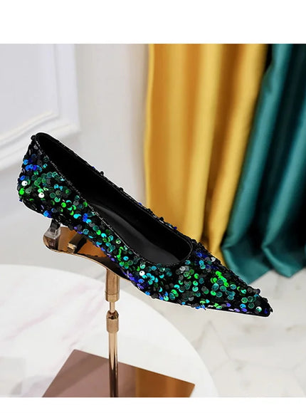 2024 Version Fashion Style Sequin Women's Shoes Shallow