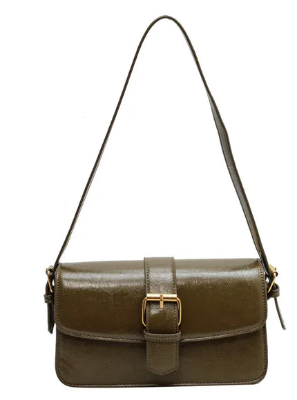 KissICON Waxed Leather Crossbody – Mini Square Purse
