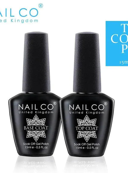 KissIcon Nailco 15ml Top Coat Base Coat Gel