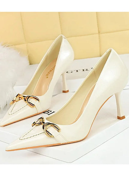 Women High Heel Stiletto Shallow Mouth Pointed Toe