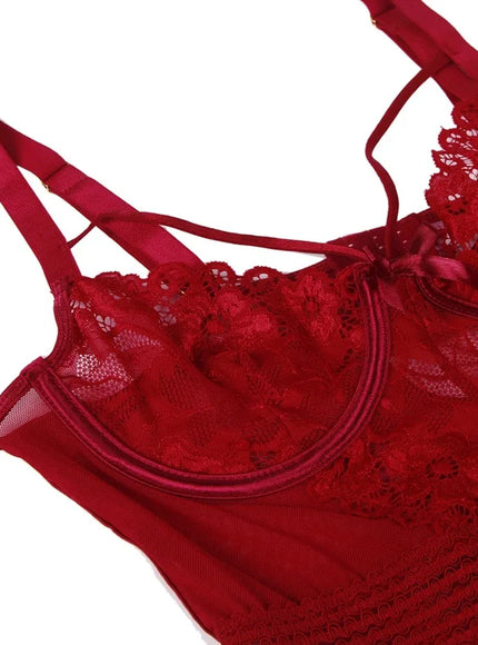 Plus Size sexy women lingerie sets pajama sets with G-String for woman young ladies from M-5XL