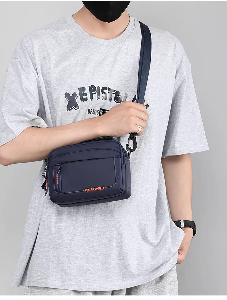 Men's Casual Messenger Bag Outdoor Small Shoulder Bag Multifunctional Travel Waist Bag Hanging Bag Crossbody Bags for Men