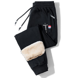 Winter Warm Pants Men's Thick Thermal Trousers Men Fitness Jogging Drawstring Pants Male Sweatpants M-5Xl