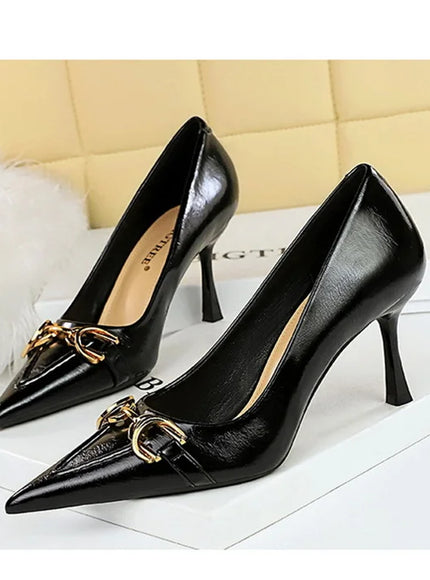 Women High Heel Stiletto Shallow Mouth Pointed Toe