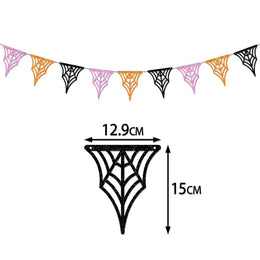 Halloween Party Banner Garlands Cartoon Ghost Bat Spider Hanging Bunting for Halloween Home Decoration Supplies Kids Favors Gift