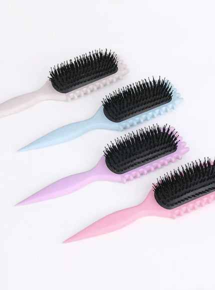 KissIcon Salon Curl Hair Brush - Detangling Reduces