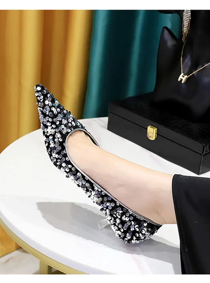 2024 Version Fashion Style Sequin Women's Shoes Shallow